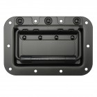 Medium Black Recessed Flip Handle with Thin Grip and Rivet Protection